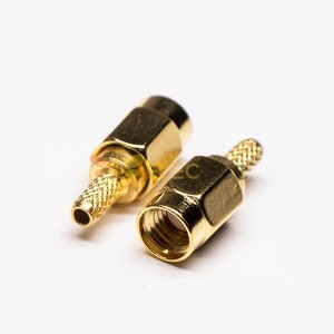 20pcs SSMA Straight Plug Coaxial Connector Crimp Type for Cable