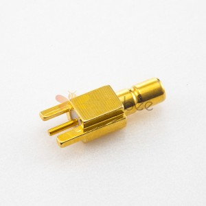 SSMB Connector PCB Mount Male Straight Offset Type Gold Plating 50 Ω