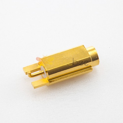 Connecteur SSMB à montage sur circuit imprimé à souder, type droit décalé femelle 50 Ω