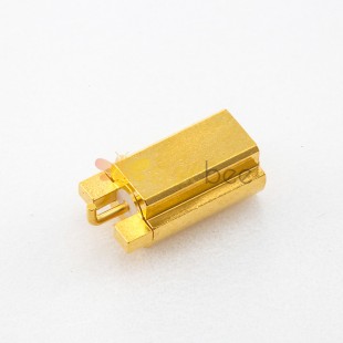 Connecteur femelle droit SSMB à montage sur circuit imprimé, type décalé à souder 50 Ω