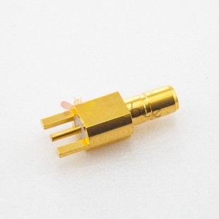 Plate Edge Mount SSMB Connector Male Straight Solder PCB Mount