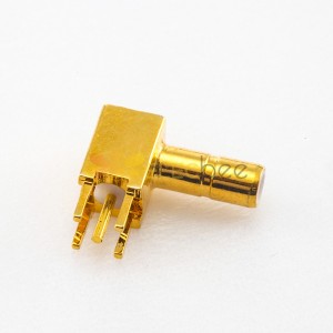 Right Angle SSMB Connector Male Solder PCB Mount Through Hole