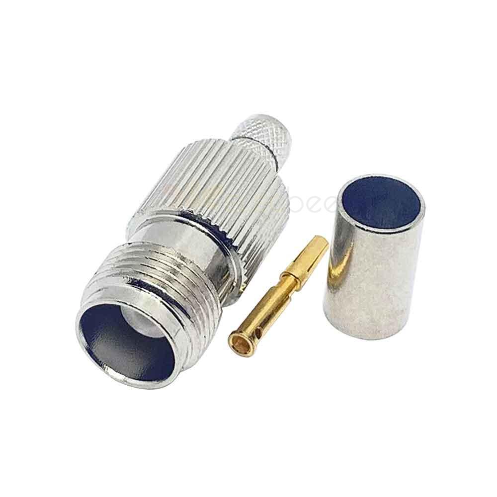 TNC Connector Cable 180 Degree Female Crimp Type for Coaxial Cable LMR240