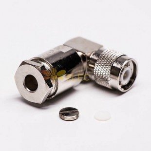 TNC Connector Assembly Male Straight Through Hole With Black Housing