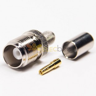 20pcs TNC Connector Cable 180 Degree Female Crimp Type for Coaxial Cable