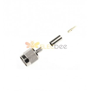 TNC Connector Male Straight 50Ω Cable Mount Crimp Termination for RG58