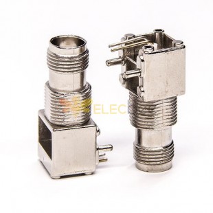 20pcs TNC Panel Connector Female Right Angled Through Hole for PCB Mount