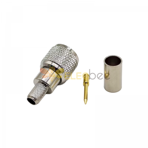Mini UHF Plug Male Crimp Nickel Plated Coaxial Connector for Cable RG142 RG58
