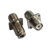 Painel Mount UHF Conector SO 239 Clamp Type para RG8 LMR200 com Flange