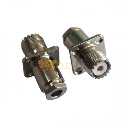 1pce Connector UHF SO239 female jack Flange clamp RG8 RG165 RG213 LMR400 cable 