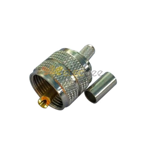 PL 259 UHF Male Connector Straight Crimp Type for RG58 RG59