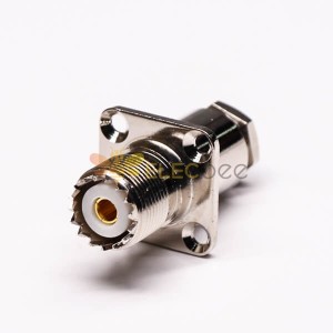 UHF Conector Jack Straight Clamp Type para Flange Mount