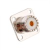 UHF Female Connector Flange Four-hole Mounting Crimp for Cable RG316