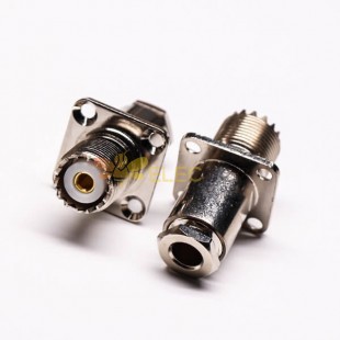 20pcs UHF Female Connector with 4 Hole Flange Clamp Type for Panel Mount