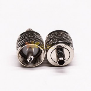 20pcs UHF Male Coaxial Connector 180 Degree Sliver Plated Crimp Type for Cable