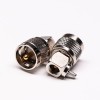 UHF Male Connector Right Angle Gold Plated with Crimp Type RG179