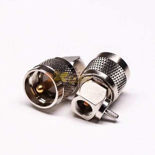 20pcs UHF Male Connector Right Angle Gold Plated with Crimp Type RG179