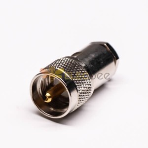 UHF Male Connector avec Gold Plated Clamp Type pour câble
