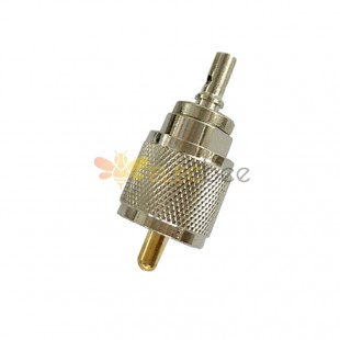 UHF公头焊接铜镀镍射频接头 适用于RG316/RG174/CNT10