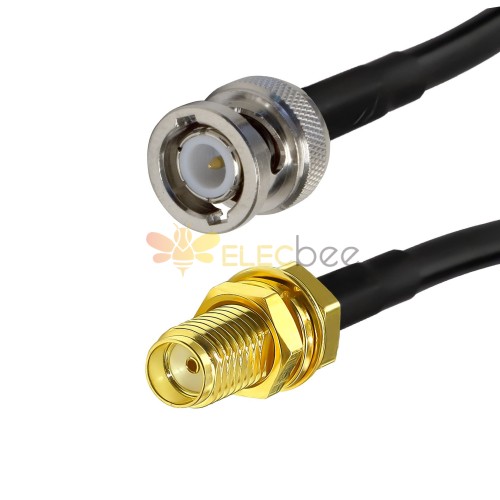 BNC Male to SMA Female Jack with RG174 RF Coax Cable 50cm Extension