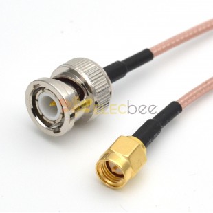BNC to SMA Male to Male Plug 50cm RF Coaxial Cable RG316 Extension