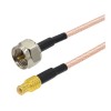 F macho para MCX macho plugue conector RF coaxial RG316 cabo de extensão trançado 50 cm