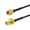Câble de raccordement SMA mâle vers SMA femelle Jack Extension Câble adaptateur coaxial RF RG174 50 cm