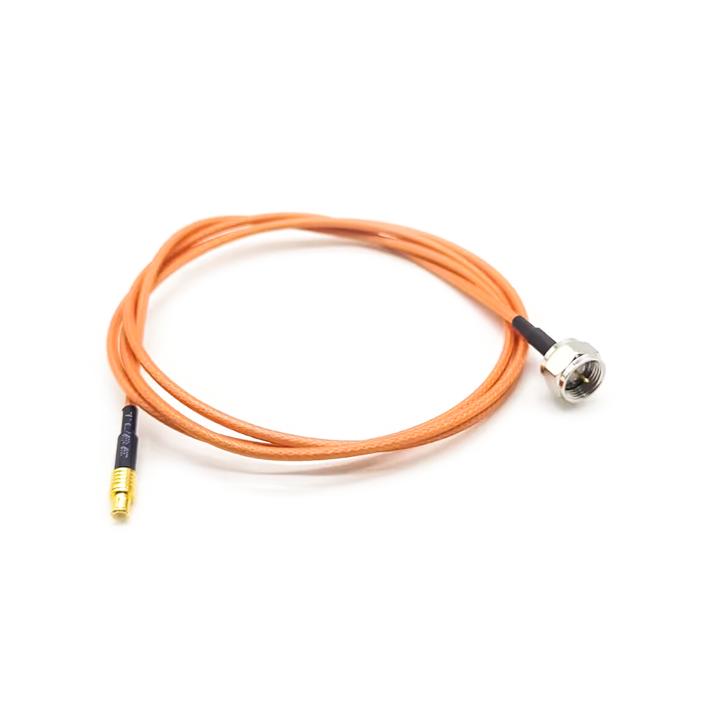 Conector de plugue macho para tipo F macho MCX com extensão de adaptador de cabo coaxial RF RG316 100 cm