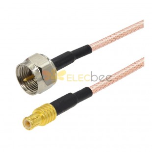 MCX mâle vers connecteur mâle de type F avec rallonge d'adaptateur de câble coaxial RF RG316 100cm