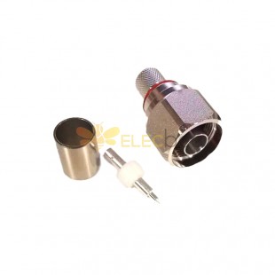 N Male Plug Crimp for Cable RG50-7/LMR400 RF Coaxial Connector