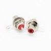 RCA Jack Connector Female Straight Push on Solder Type for Cable
