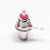 RCA Jack Konnektör Kadın Düz İtme Kablo için Lehim Tipi