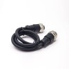 7/8" Series Connector 4 Pin Male to Female Straight Connector With Double ended Cable Over molded Cable 1M UnShielded