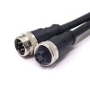 7/8" Series Connector 5 Pin Male to Female Straight Connector With Double ended Cable Over molded Cable 1M UnShielded
