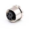 7/8 Panel Receptacle Hex Jack 5 Pin Straight DIP Connector