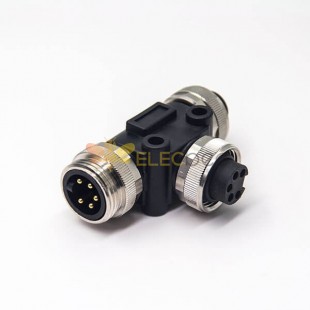 7/8 adapter 5 pin 2 Female to Male T Shape adapter
