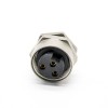 7/8 Connector 3 pin Female Solder For Cable Back Mount Shield Straight