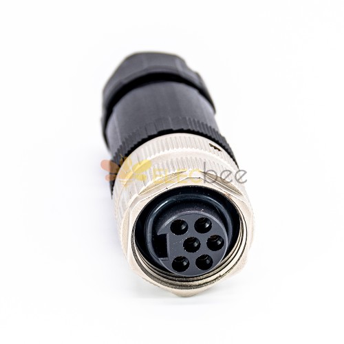 7/8 Connector 6 pin Female Solder Type For Cable Straight Non-Shield