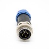 7/8" Connectors 4 pin Male Solder Type For Cable Straight Non-Shield