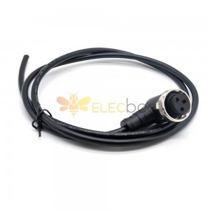 M7/8 Jack 3 Pin R/A 1m 18AWG Single Ended Cable UnShielded