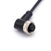 M7/8 Jack 4 Pin R/A 1m 18AWG Single Ended Cable UnShielded