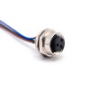 M7/8 Jack Female 3 Pin Straight Balkhead Back Mount 30cm 18AWG Single Ended Cable UnShielded