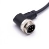 M7/8 Plug Male 4 Pin R/A 1m 18AWG Single Ended Cable UnShielded