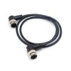 M7/8 R/A Plug to 7/8 R/A Plug Cable Assemblies 4 Pin1m18AWG Cable UnShielded