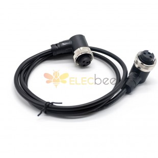 M7/8 Right angle Jack to Right angle 7/8 Jack Cable Assemblies 3 Pin 1m 18AWG Cable UnShielded