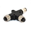  M12 T Adapter 5Pin Male To Female Waterproof A Code right Angled Connector