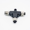 M12 T Conector 5 Pin Male to Female A Code Unshiled Adapter Impermeável