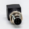 M12 to RJ45 Connector Straight Adapter M12 4 Pin Male to RJ45 Female Socket A Code Waterproof