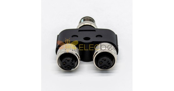 M12 Y Adapter 4Pin A Code Male To Female Straight Waterproof Connector