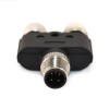  M12 Y Adapter 4Pin A Code Male To Female Straight Waterproof Connector
